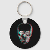 Optical Illusion Halloween Skeleton Skull  Sleutelhanger (Voorkant)