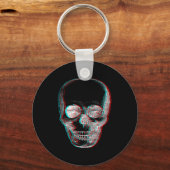 Optical Illusion Halloween Skeleton Skull  Sleutelhanger (Voorkant)