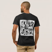 Optical Illusion Lines T-shirt – modern minimalist (Achterkant volledig)