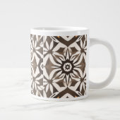 Optical Illusion Op Art Geometric Black White Mug Extra Grote Beker (Rechts)