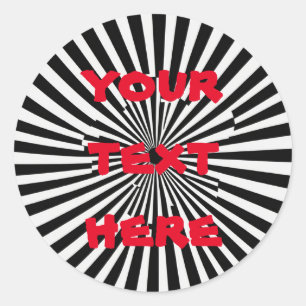 Optical Illusion Tunnel Design – 3D gestreept gat Ronde Sticker