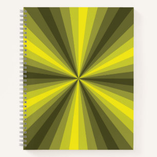 Optical Illusion Yellow Spiral-Notitieboek Notitieboek