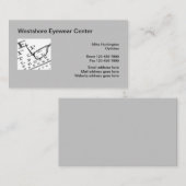 Opticien Cartes de visite de la Boutique de vêteme (Devant / Derrière)