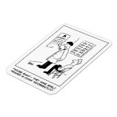 Opticien die een oogtest afgeeft magneet (Linkerzijde)