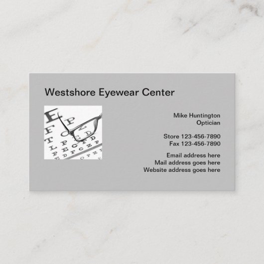 Opticien Eyewear Visitekaartjes (Voorkant)