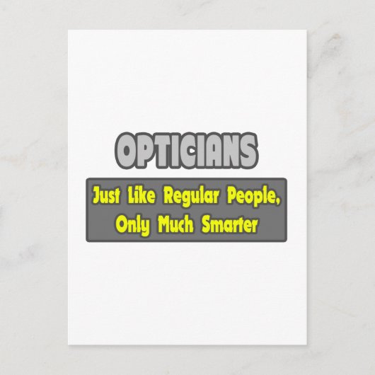 Opticiens ... Smarter Briefkaart (Voorkant)