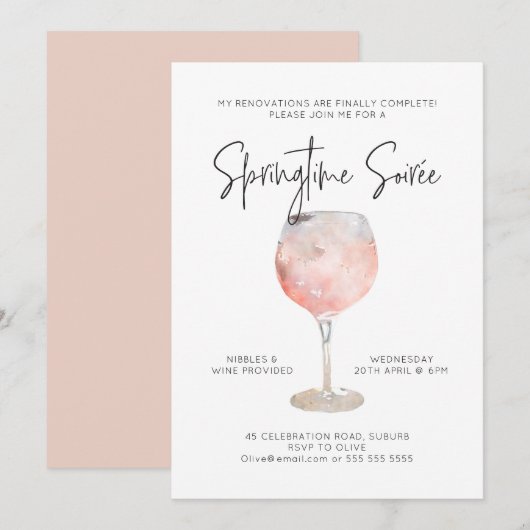 Optie 3: Lente Uitnodiging (Voorkant / Achterkant)