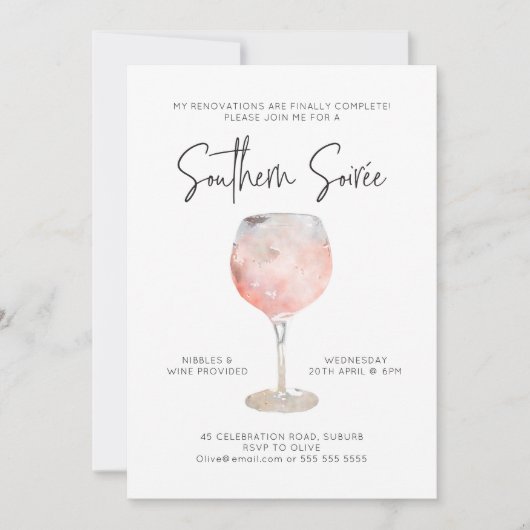 Optie 4: uitnodiging voor Southern Soiree (Voorkant)