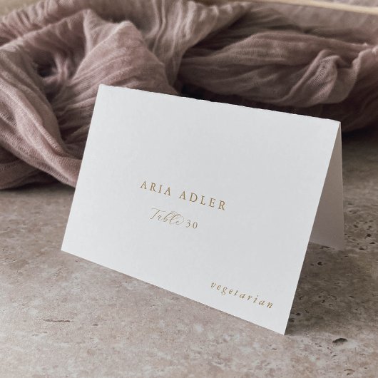 Optie voor Elegant Gold Script Wedding Menu Optie- Kaart