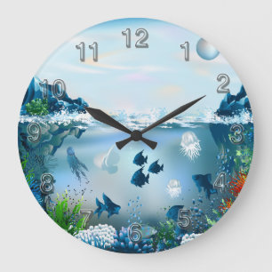 Opties voor wandklokken onder water 5A Grote Klok