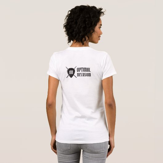 Optimal Delusion - Vrouwen Shirt - Wit - F&B (Achterkant volledig)