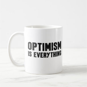 Optimisme is alles Inspirerend quote Koffiemok