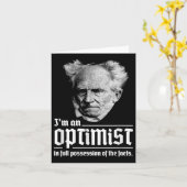 Optimist Arthur Schopenhauer Pessimisme P Kaart (Gele Bloem)