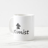 'optimist' Mug Koffiemok (Voorkant links)
