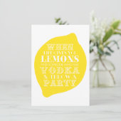 Optimistic Card | Thema van de Partij van de Lemon Kaart (Staand voorkant)