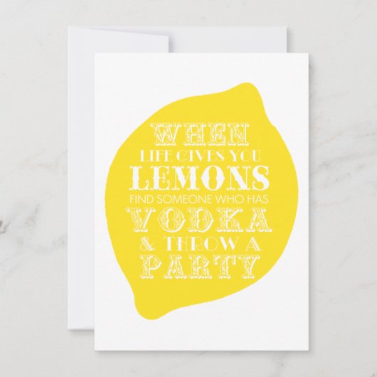 Optimistic Card | Thema van de Partij van de Lemon Kaart (Voorkant)