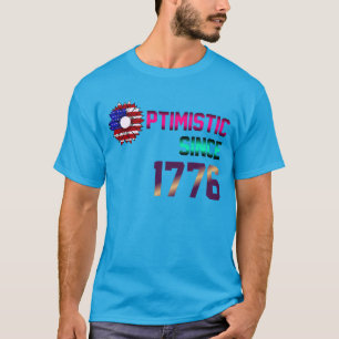 Optimistisch sinds 1776 Verenigde Staten Vlag 4 ju T-shirt