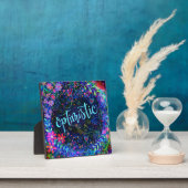 Optimistische Blauwe Floral Inspirivity Fotoplaat (Insitu)