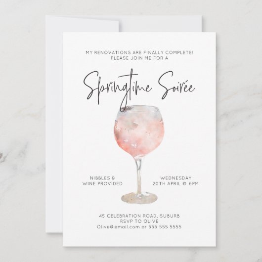 Option 3 : Invitation de Soiree au printemps (Devant)