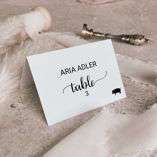 Option de repas simple avec du porc noir sur carte