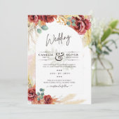 Option numérique de Faire-part de mariage Floral B (Debout devant)