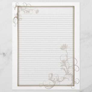 Optionele line Letterhead Brass Floral White Lijst