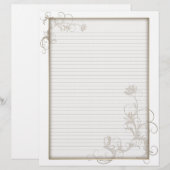 Optionele line Letterhead Brass Floral White Lijst (Voorkant / Achterkant)