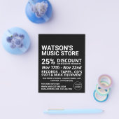 Optionele Logo, muziekwinkel Adverteren Flyer (Enkel)