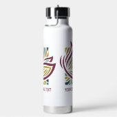 Optionele tekst met gestyleerde vlinder waterfles (Rechts)