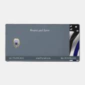 Options de Badge de Ligne Bleue Mince 4 (Recto)