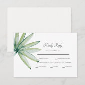 Options de dîner de folie tropicale RSVP blanc (Devant / Derrière)