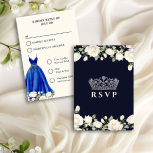 Options de menu de robe de princesse bleue pour Qu
