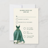 Options de menu Robe de princesse verte pour Quinc (Dos)