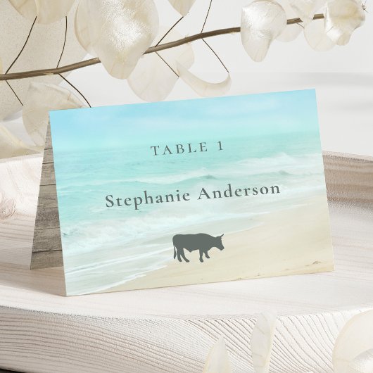 Options de repas de mariage à la plage Carte de ta