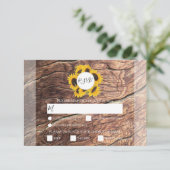 Options de repas de tournesol rustique Cartes de m (Debout devant)