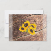 Options de repas de tournesol rustique Cartes de m (Dos)