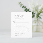 Options de repas du mariage photo budget carte RSV (Debout devant)