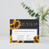 Options de repas mariage de tournesol Budget Carte (Debout devant)