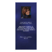 Options de repas photo bleue faits amusants menu d (Dos)