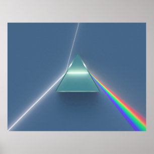 Optisch prisma reflecterend en reflecterend licht poster