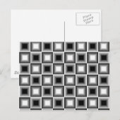 Optische 3D-schitterende verlichting zwart wit gri Briefkaart (Voorkant / Achterkant)