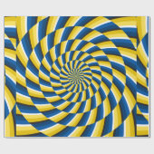 Optische bewegingsillusie achtergrond Geel Cadeaupapier (Vlak)