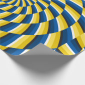 Optische bewegingsillusie achtergrond Geel Cadeaupapier (Hoek)