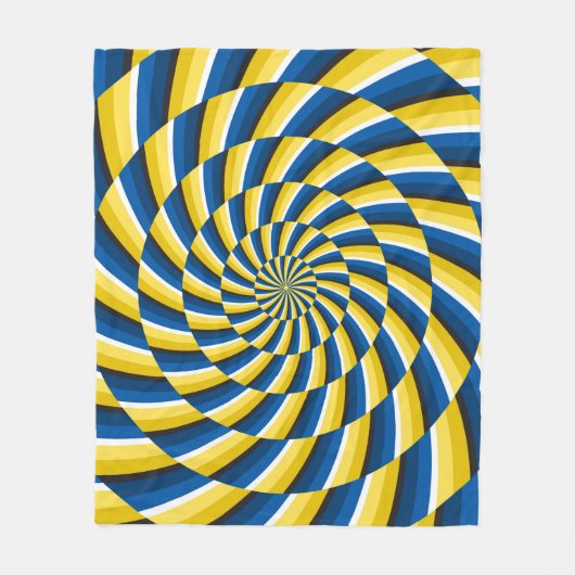 Optische bewegingsillusie achtergrond Geel Fleece Deken (Voorkant)
