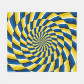 Optische bewegingsillusie achtergrond Geel Fleece Deken (Voorkant (Horizontaal))