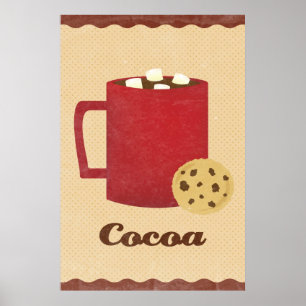 Optische chocoladeillustratie poster