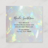 optische gemstone textuurachtergrond vierkante visitekaartje (Achterkant)