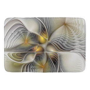 Optische Illusie Abstract 3D Fractal Met Diepte Badmat