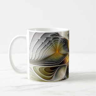 Optische Illusie Abstract 3D Fractal Met Diepte Koffiemok