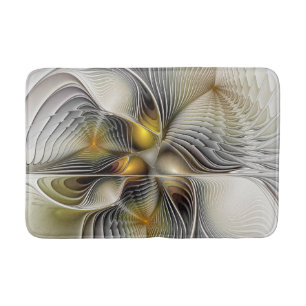 Optische illusie Abstracte 3D fractal met diepte Badmat